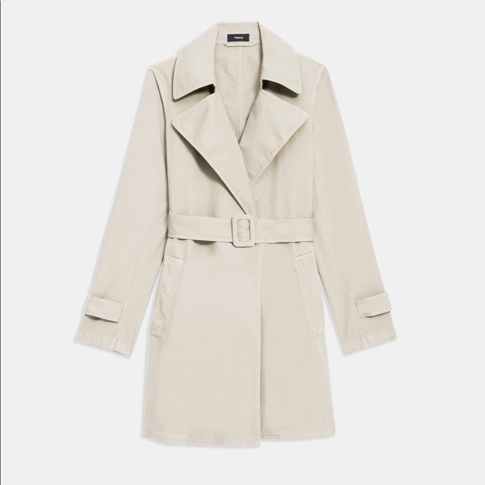 Theory: Oaklane Short Trench Coat In Garment